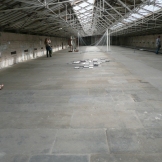 The handkerchief "flagstones" seen as part of the whole expanse of the floor